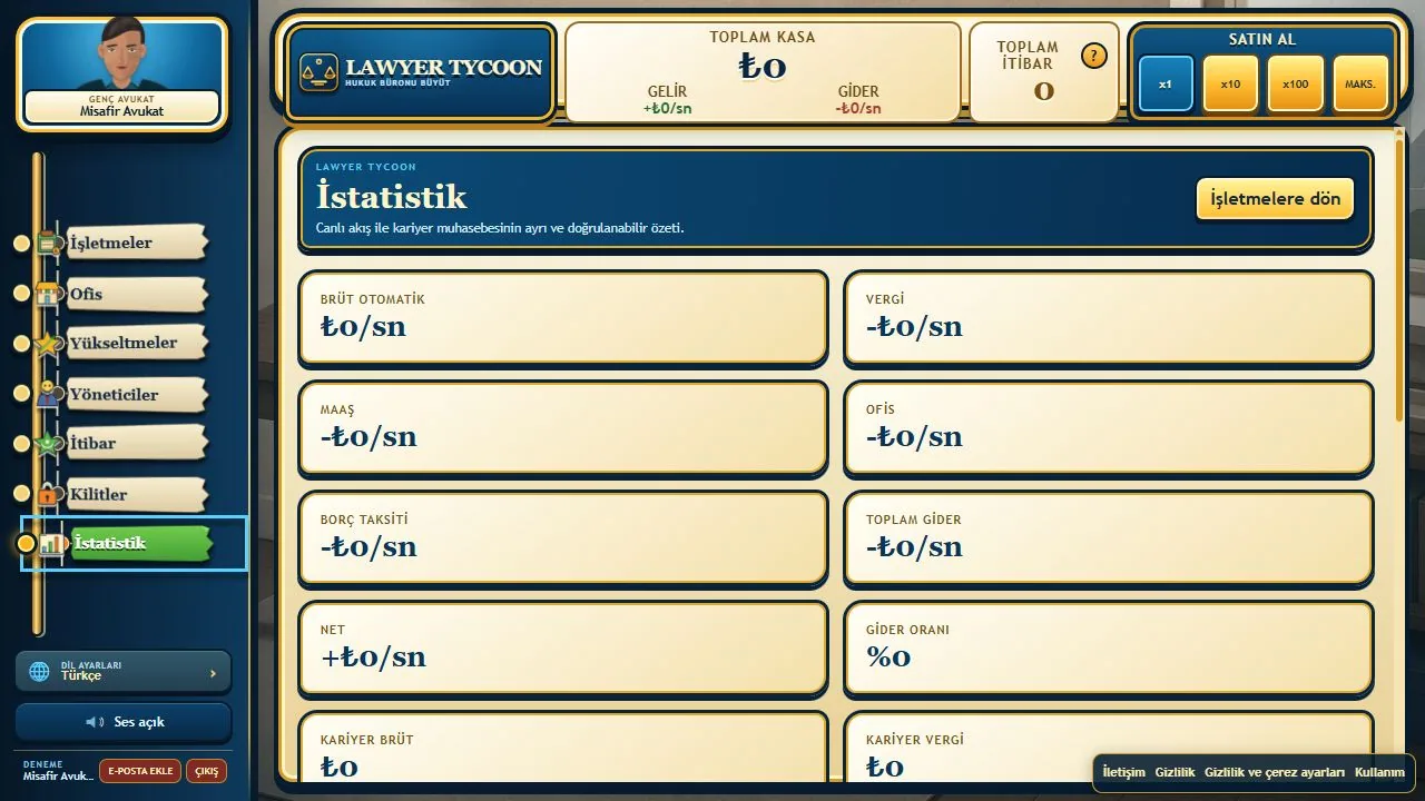 Gelir ve gider istatistikleri